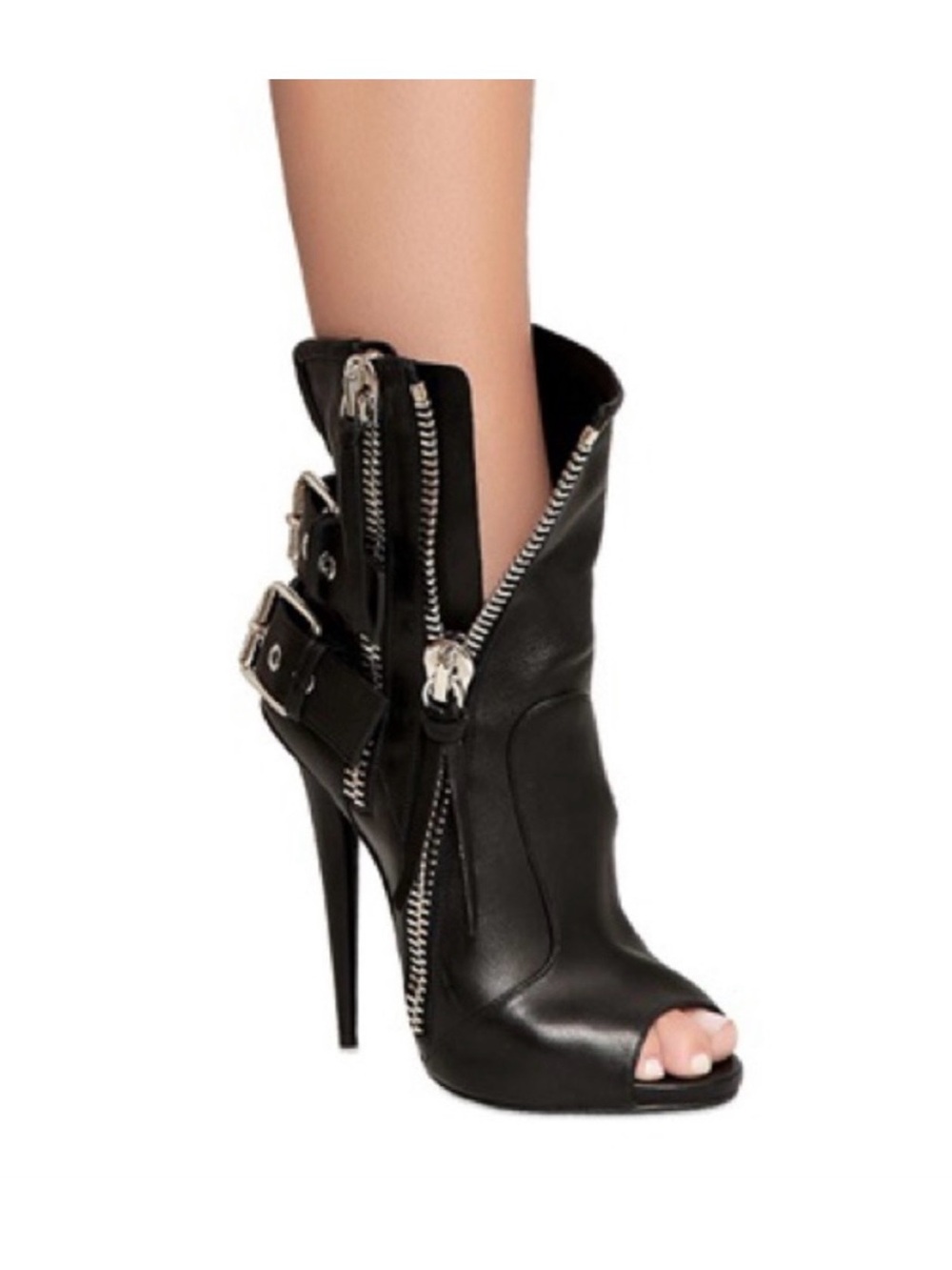 Giuseppe Zanotti Double Buckle Biker Booties